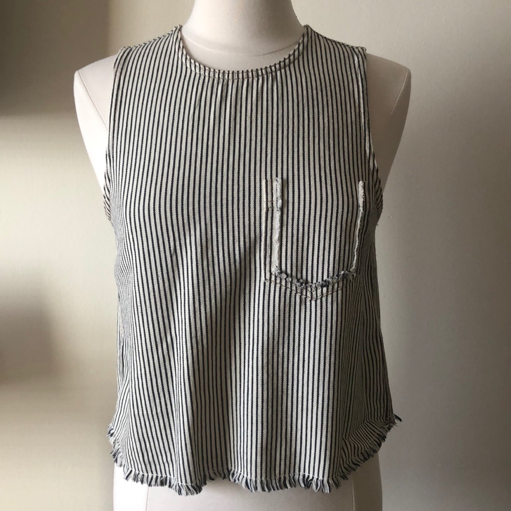 Alexander Wang Striped Crop, S